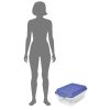 5 Pack 18 Quart Clear Storage Bin, Latched Storage Container, with Blue HI-RISE Lid